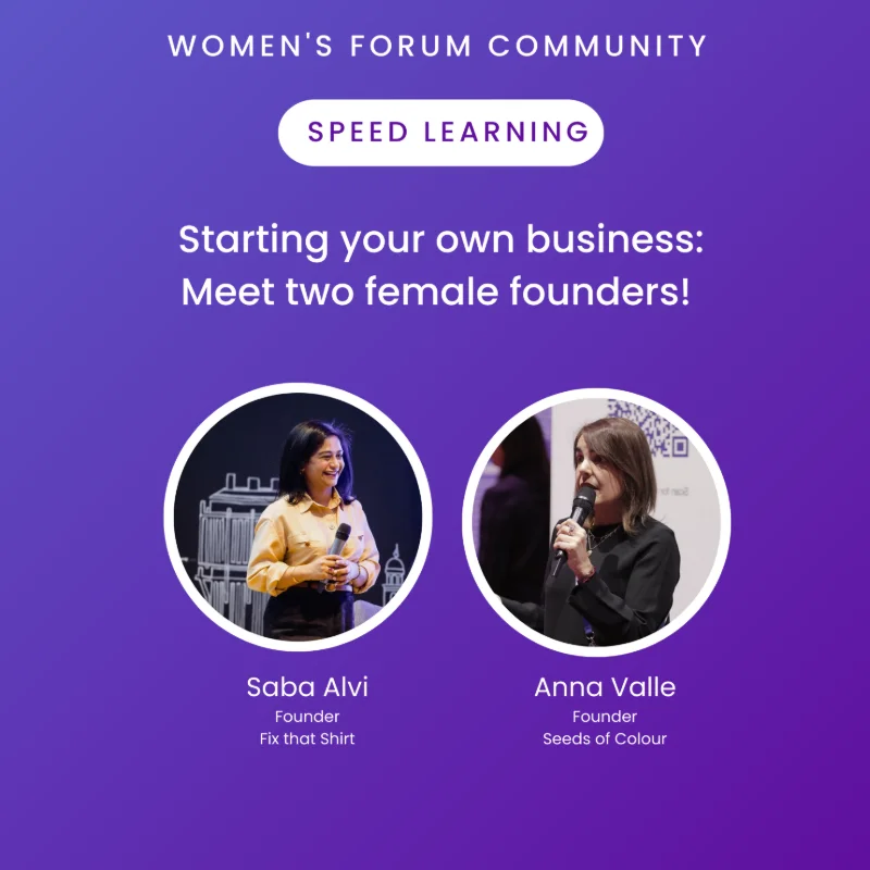 Speed learning - Starting your own business: Meet two female founders! 💼
