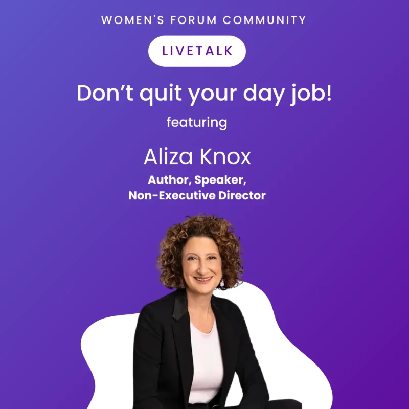 LiveTalk with Aliza Knox - Don't quit your day job!