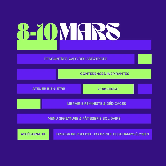 Mars, c'est pour elles.Nous célébrons les Marcelles.Les créatrices et actrices de l'égalité.